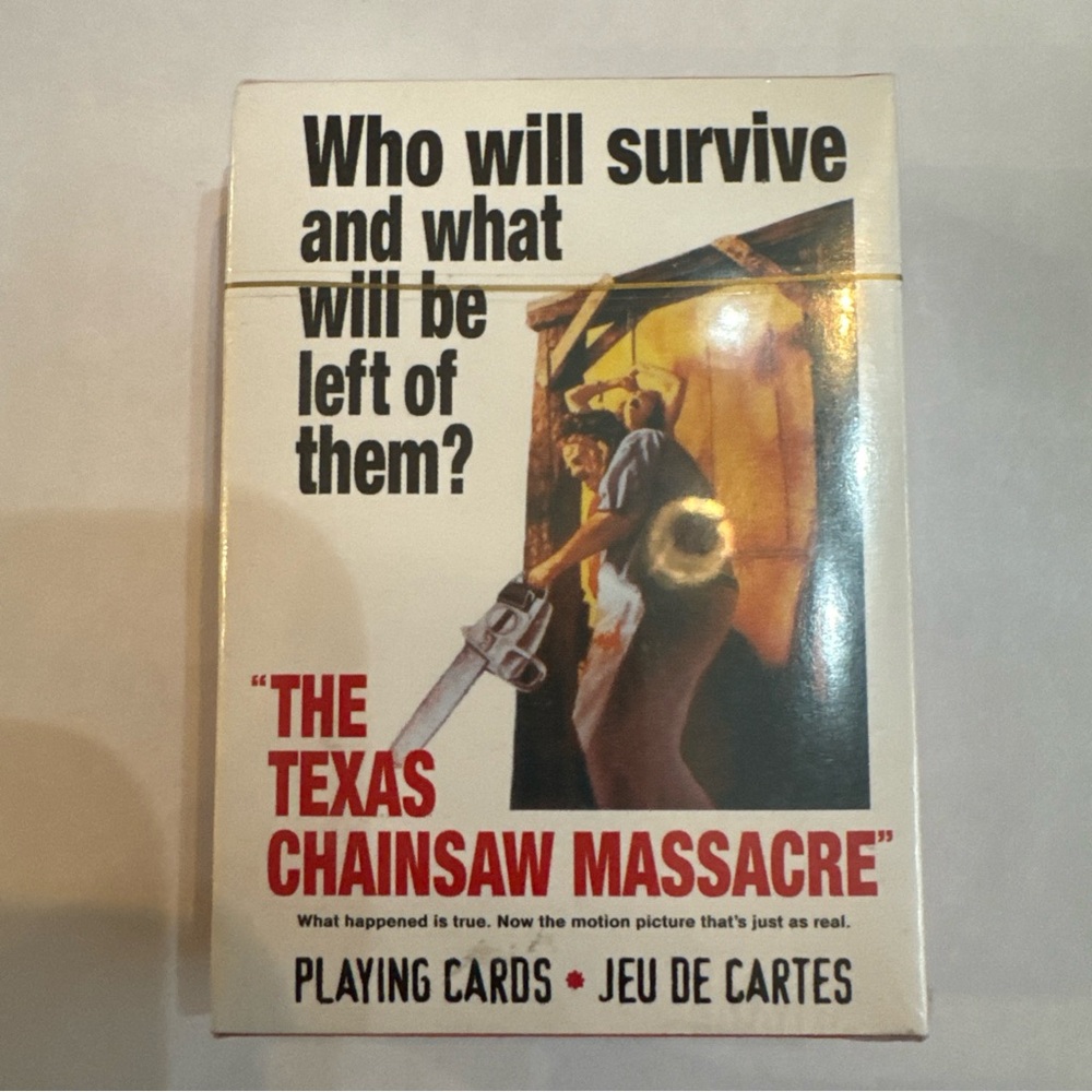 Texas Chainsaw Massacre Leatherface Horror Playing Cards New Sealed 54 Cards